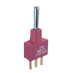 Mini toggle switch spdt (on)-off-(on) pcb e105sd1cbe