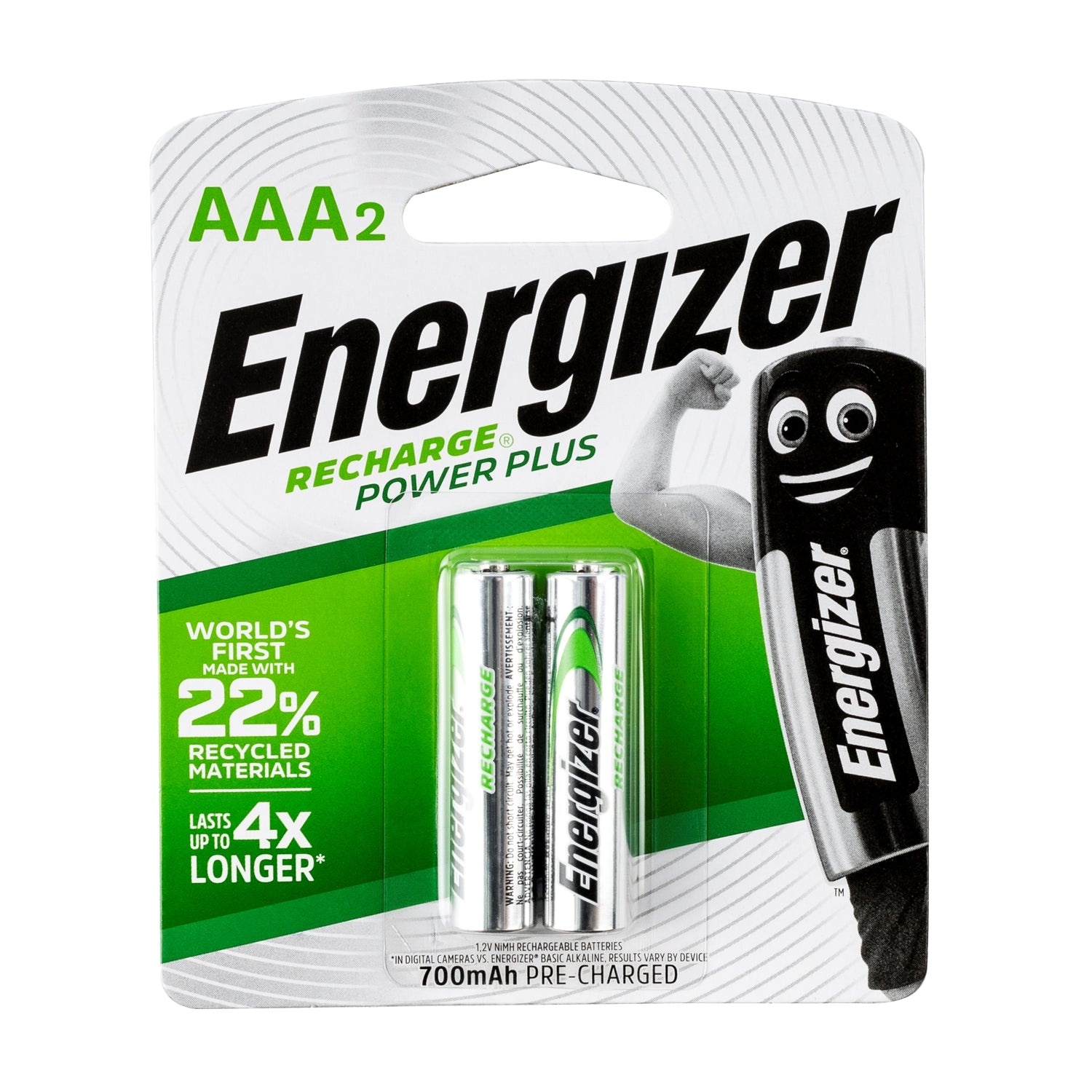 Energizer recharge 700mah   aaa - 2 pack (moq6)