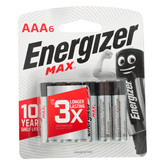 Energizer max aaa - 6 pack (moq 12)