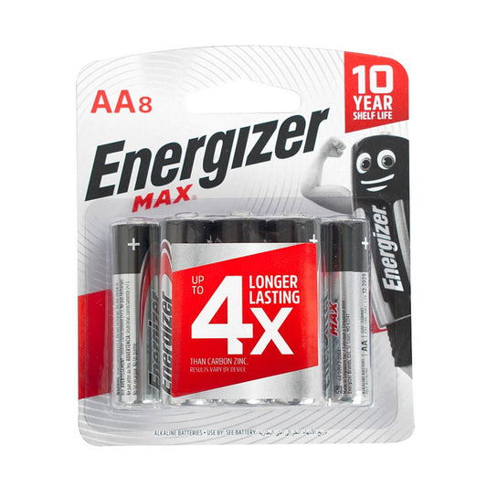 Energizer max: aa - 8 pack (moq 12