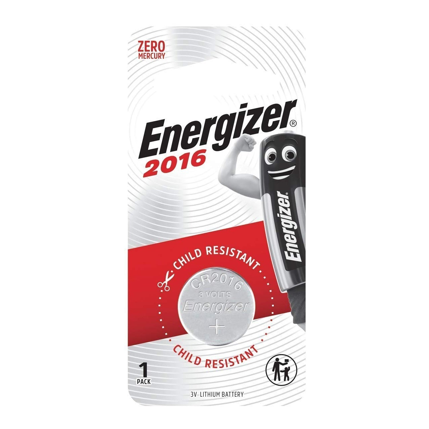 Energizer 2016 bp1 3v lithium coin battery 1pack (moq 12)