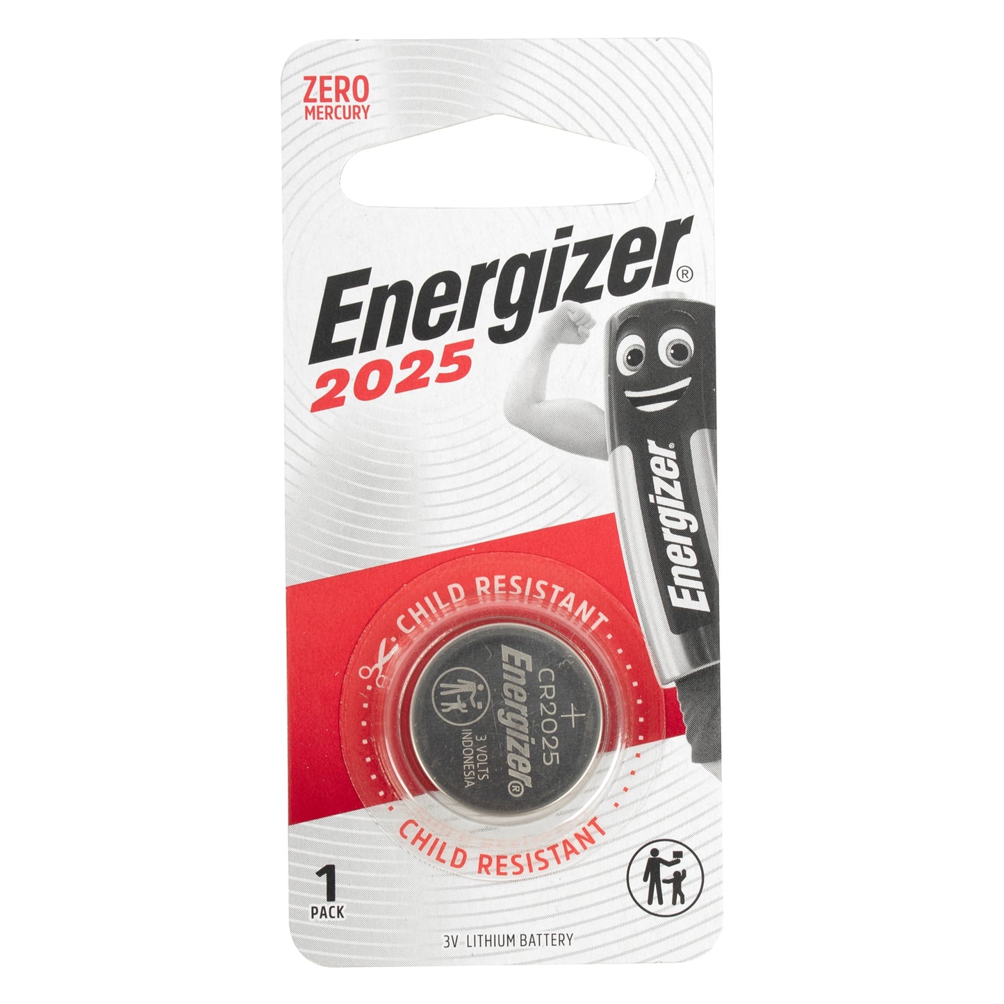 Energizer cr2025 3v lithium coin battery 1 pack (moq12)