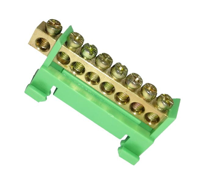 Earth bar green 8WAY DIN-RAIL mount EB-KS008-GREEN