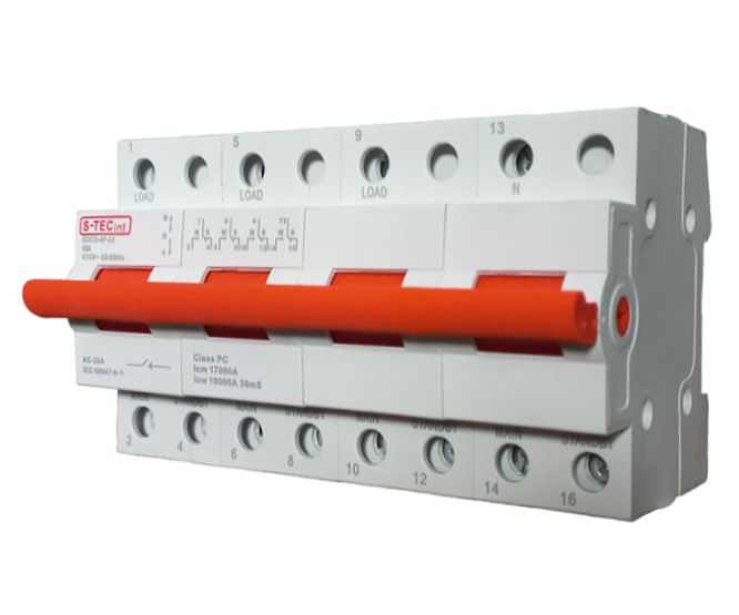 Change over switch 40A 4p din mount EDCO-4P-64 40A