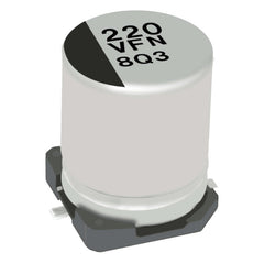 Electrolytic capacitor smd 47uf 100vdc ht 10x10mm eeefn2a470up