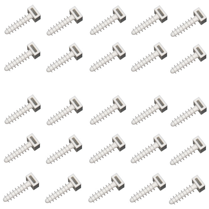 Plug - cable fixing white 6mm - 100/bag eh1w6