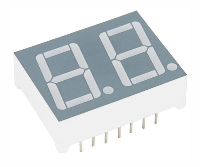 Dual 7-segment led display ch=12.7mm eld-515surwa/s530-a3