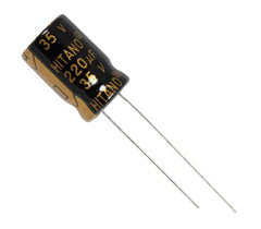 Electrolytic capacitor radial 220uf 35v ht 10x16 p=5 exr221m35b 10x16