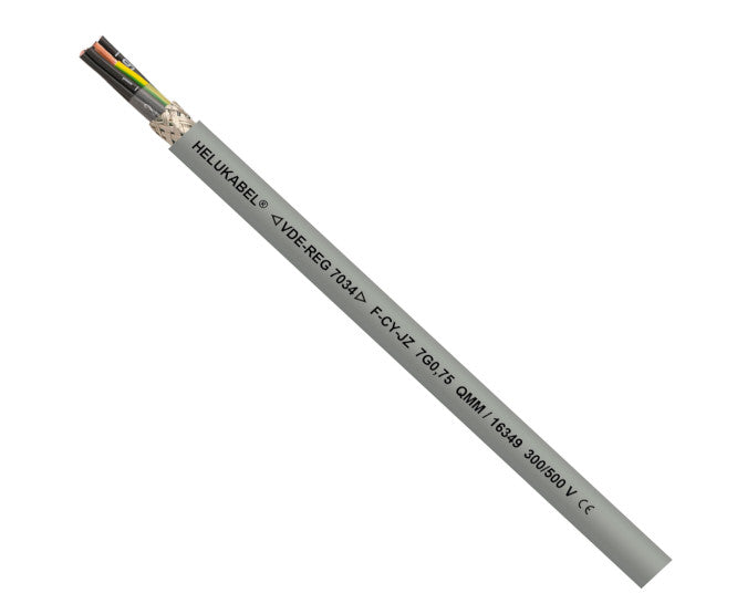 Cable signal 5c 0.75mm braided screen grey 1m hk16347
