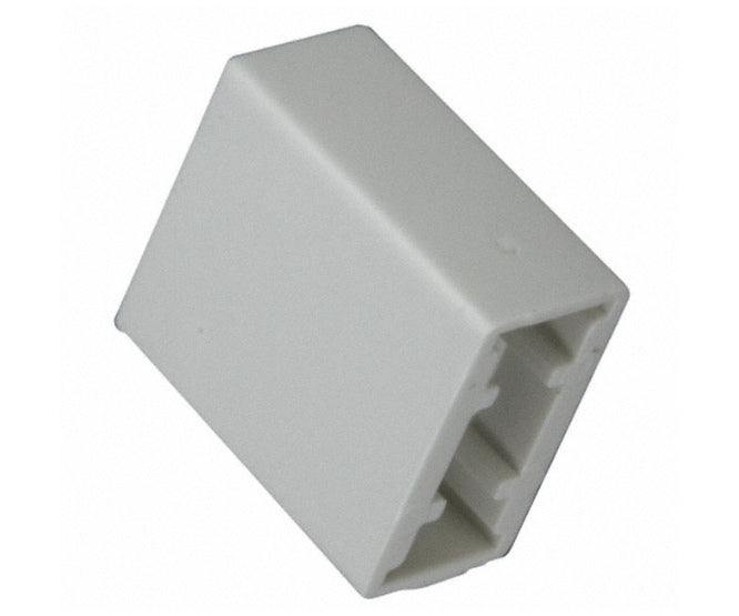 Rectangular push-button cap white snap-fit f1202