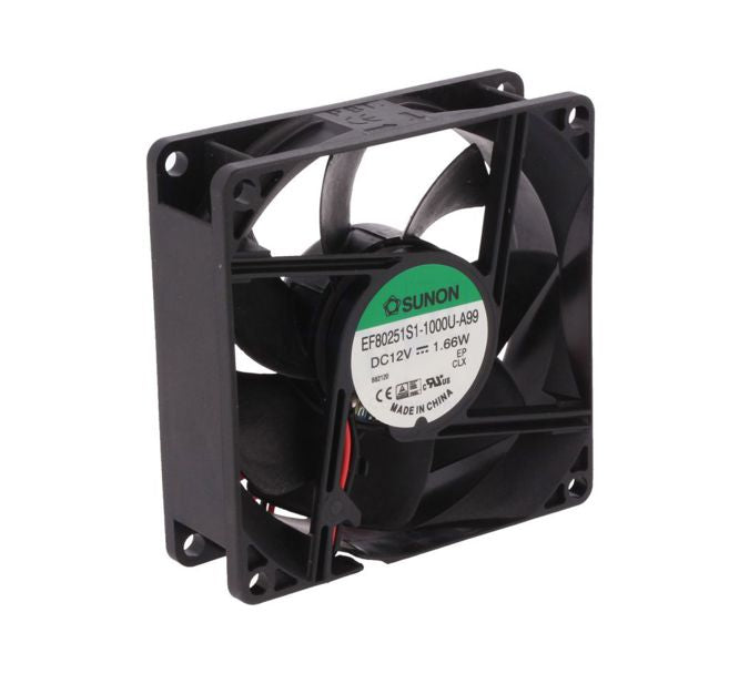 12vdc axial fan 80sqx25mm slv 41cfm lead EF80251S1-10000-A99