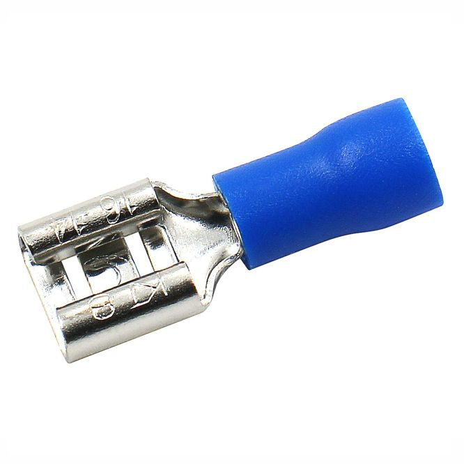Terminal pre-insulated blue 6.35mm fem fdd 2-250