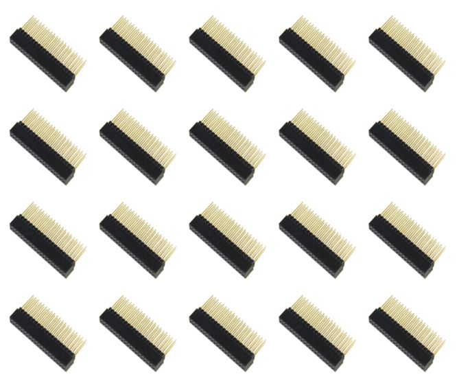 Dil housed pcb socket 40w 2.54mm tl=23.45 - 24pcs/tube fhc85-2020sg0bbny