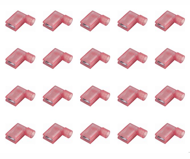 Terminal full-ins flag rd 6.35mm socket - 500/bag fldny 1.25-250