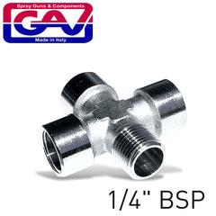 4-WAY CONNECTOR 1/4'3F/1M