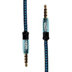 Gizzu 3.5mm AUX Cable 1.5m - Black/Blue