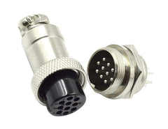 M16 10w mini-mic-plug and socket connector set gx16-a-10ps