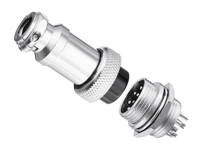 M16 9w mini-mic-plug and socket connector set gx16-a-9ps