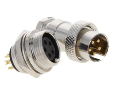 M16 7w reverse gender mic plug and socket connector gx16f-7p