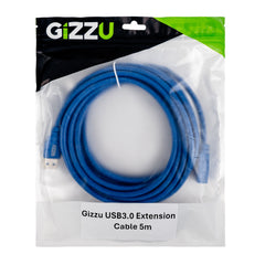 Gizzu USB 3.0 Extension Cable 5m - Blue