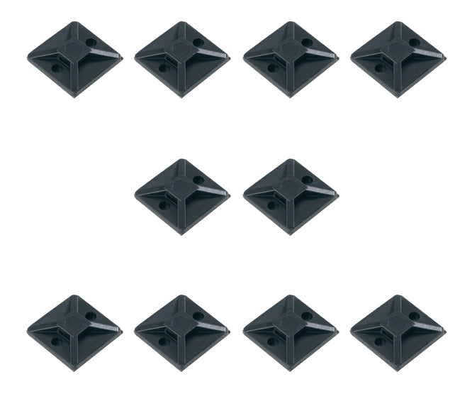 Adhesive tie mount 20x14mm black -mpq10 hc100bk *dbk*