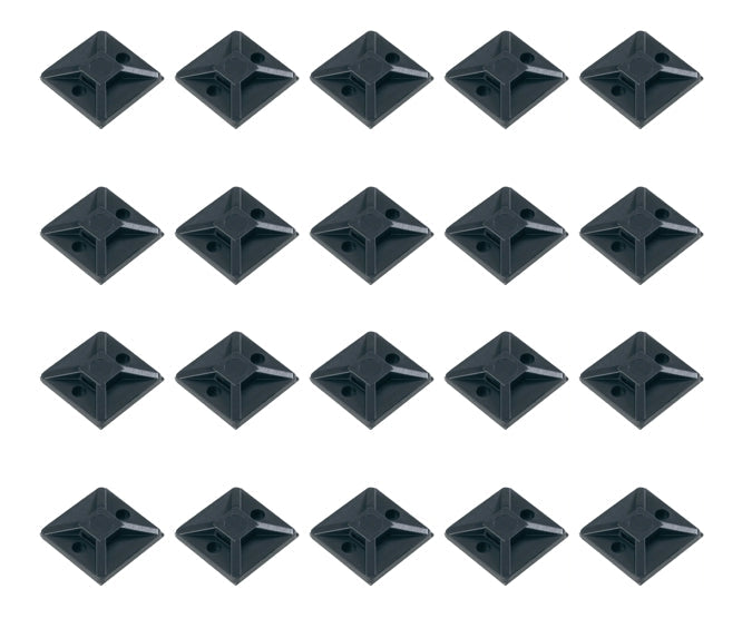 Adhesive tie mount 20x14mm black - 100/bag hc-100bk-s4