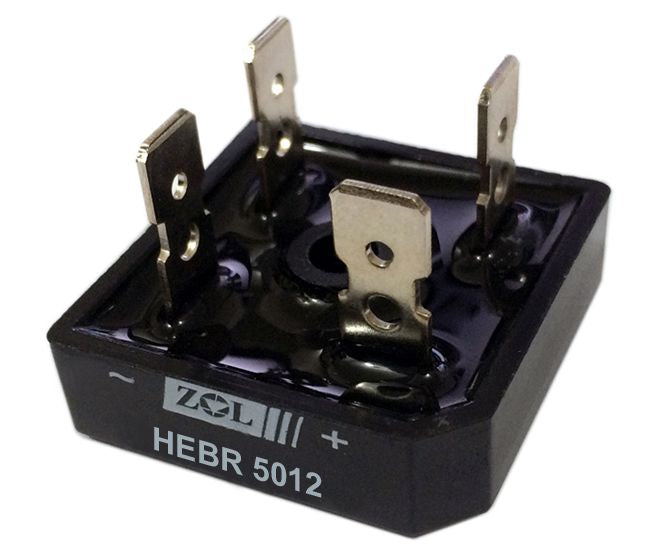 Bridge rectifier square 1kv 50a plastic insulated hebr5010