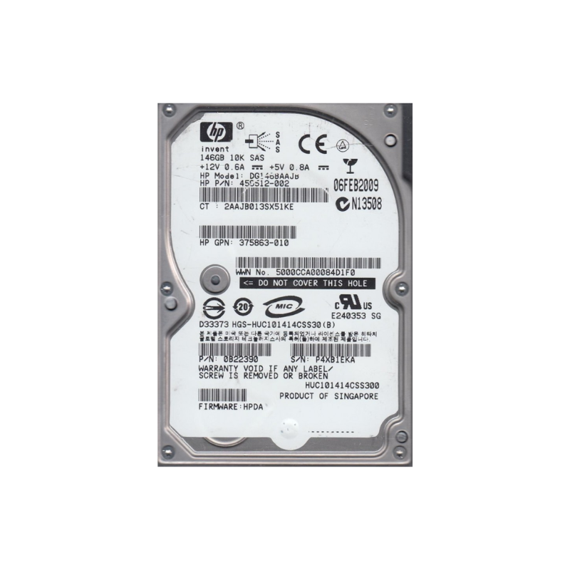 HP 146GB 2.5” SAS HDD 0B22390 (Second-Hand) - FOR SERVERS ONLY