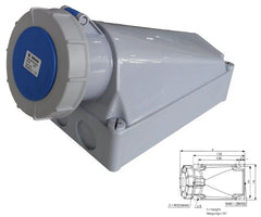 84mm industrial socket 63a 3p+e 3p ip67 380v ips-ce-1342