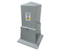 Stubby kiosk no window cloud grey 300x300x670mm k0020/1/cg