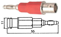 Adapter banana-plug to bnc-socket red k2149-rd