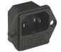 C14 iec plug adapter press-fit + fuse holder k2413