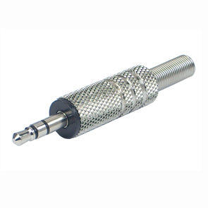 3.5mm stereo plug metal with coil sleeve k304f