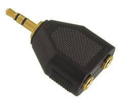 Adapter 3.5 plug-2 socket gold stereo k32441