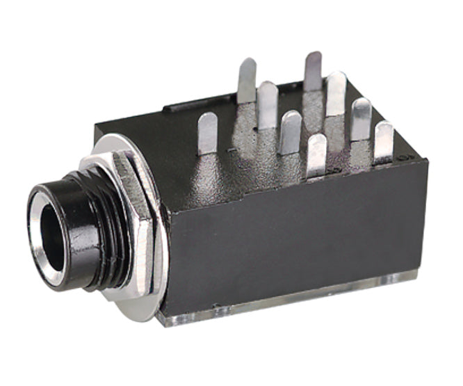 6.3mm sterao socket pcb box 9-pin k3606d     rohs