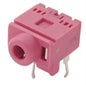 3.5mm stereo socket r/a pink/red pcb mount k3614d-pk *a*