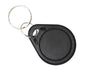 Keychain / fob rfid tag 125khz black 32x40mm - debulk kf-tk4100-125khz-blk