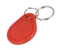 Keychain / fob rfid tag tk4100 125khz red 32x40mm kf-tk4100-125khz