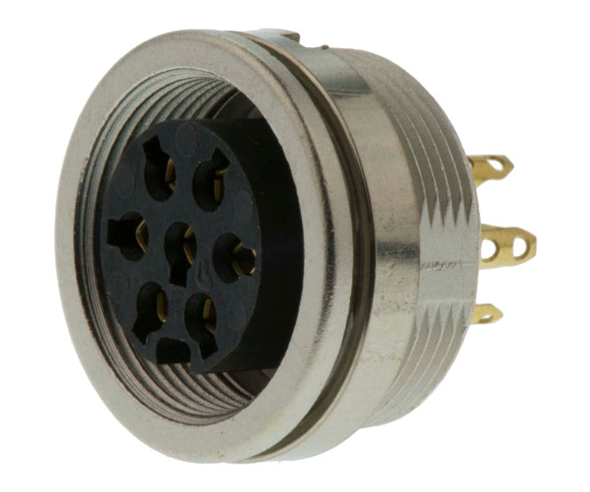 M16 din socket 7w 5a 250v p/mount kfv 70