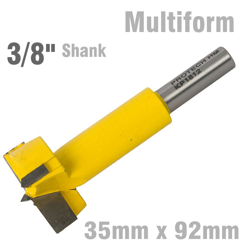 HINGE BORE BIT 35MM X 92MM 3/8' SHANK