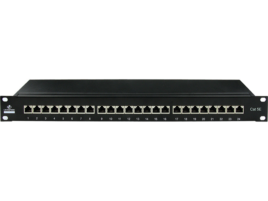 Linkbasic 24 Port Cat5e Shielded Rack Mount Patch Panel