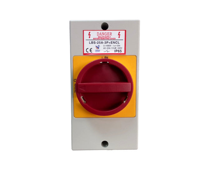 Enclosed load break switch 63A 3p LBS-63A-3P+ENCL
