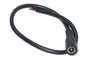 2.1mm dc male power plug in-line open end lead straight 180350