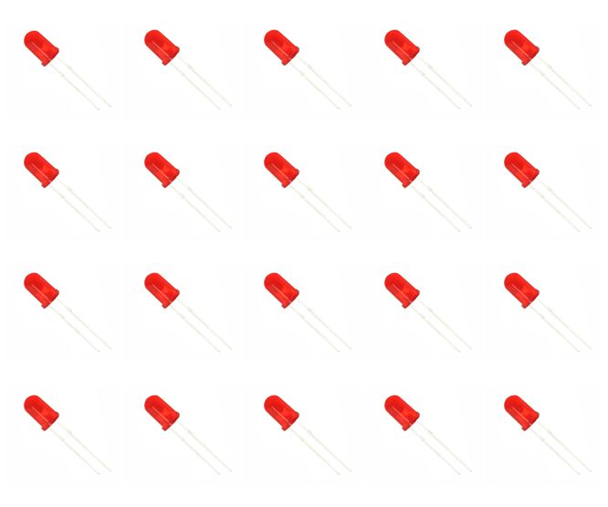 5mm round red diffused led 700mcd 90-deg - 1k/bag sp1012022-22