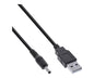 5v usb a plug -2.1mm dc socket inline - 1.5m lead lxt-dc215