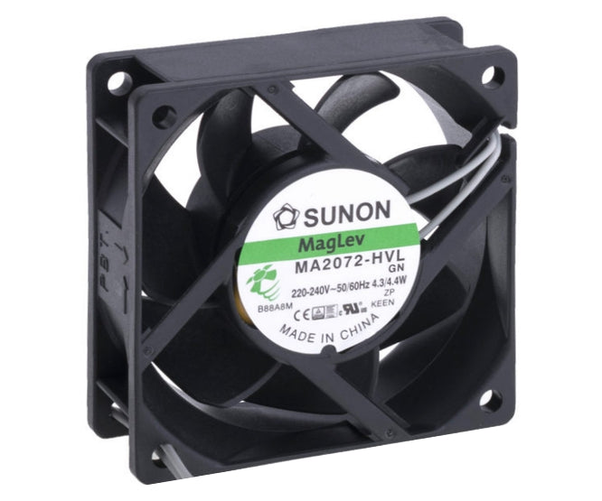 220v axial fan 70sqx25mm maglev 28cfm lead ma2072-hvl.gn