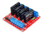 4-ch solid-state 5v relay red pcb 240v 2a md0276
