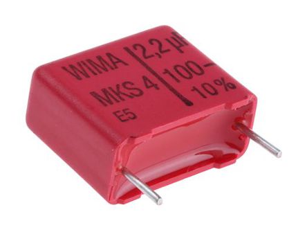 Polyester capacitor 2.2uf 100vdc p=15 10% mks4d042204f00kssd