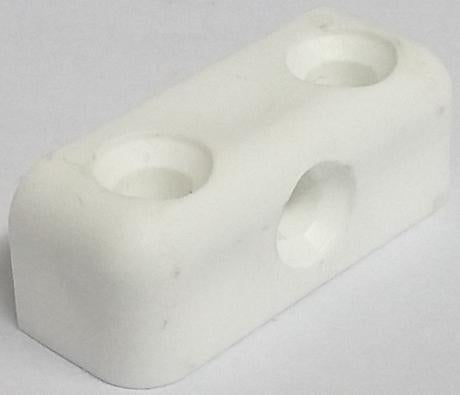 Shelf mounting bracket plastic block 3holes modw