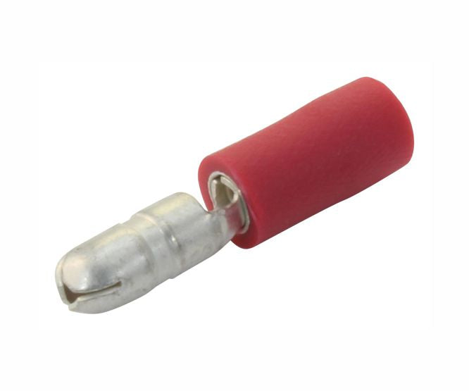 Terminal pre-ins bullet male red 4mm mpd1.25-156